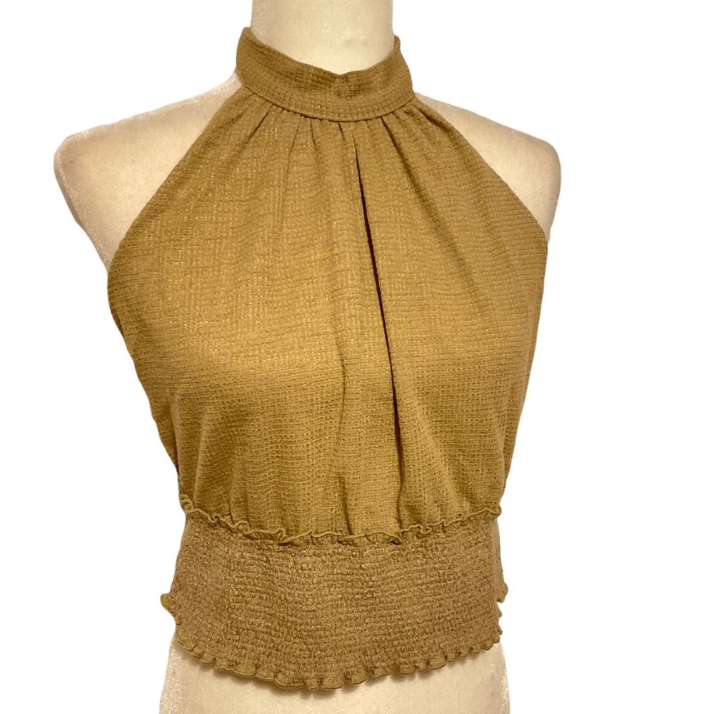 Free People High Neck Halter Top. New With Tickets. Size Large.